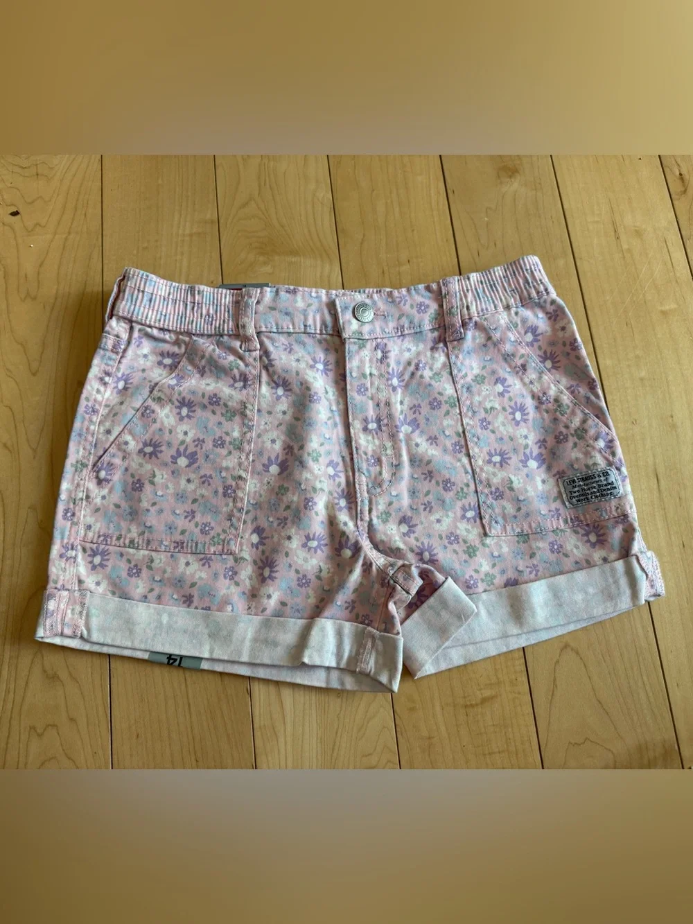Levi's Pink Floral High-Waist Girls' Shorts